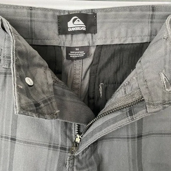Quiksilver Gray Plaid Hybrid Shorts - Picture 10 of 13